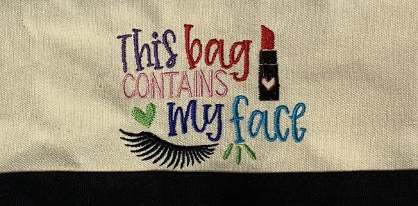 Make Zipper Bag - Machine embroidered