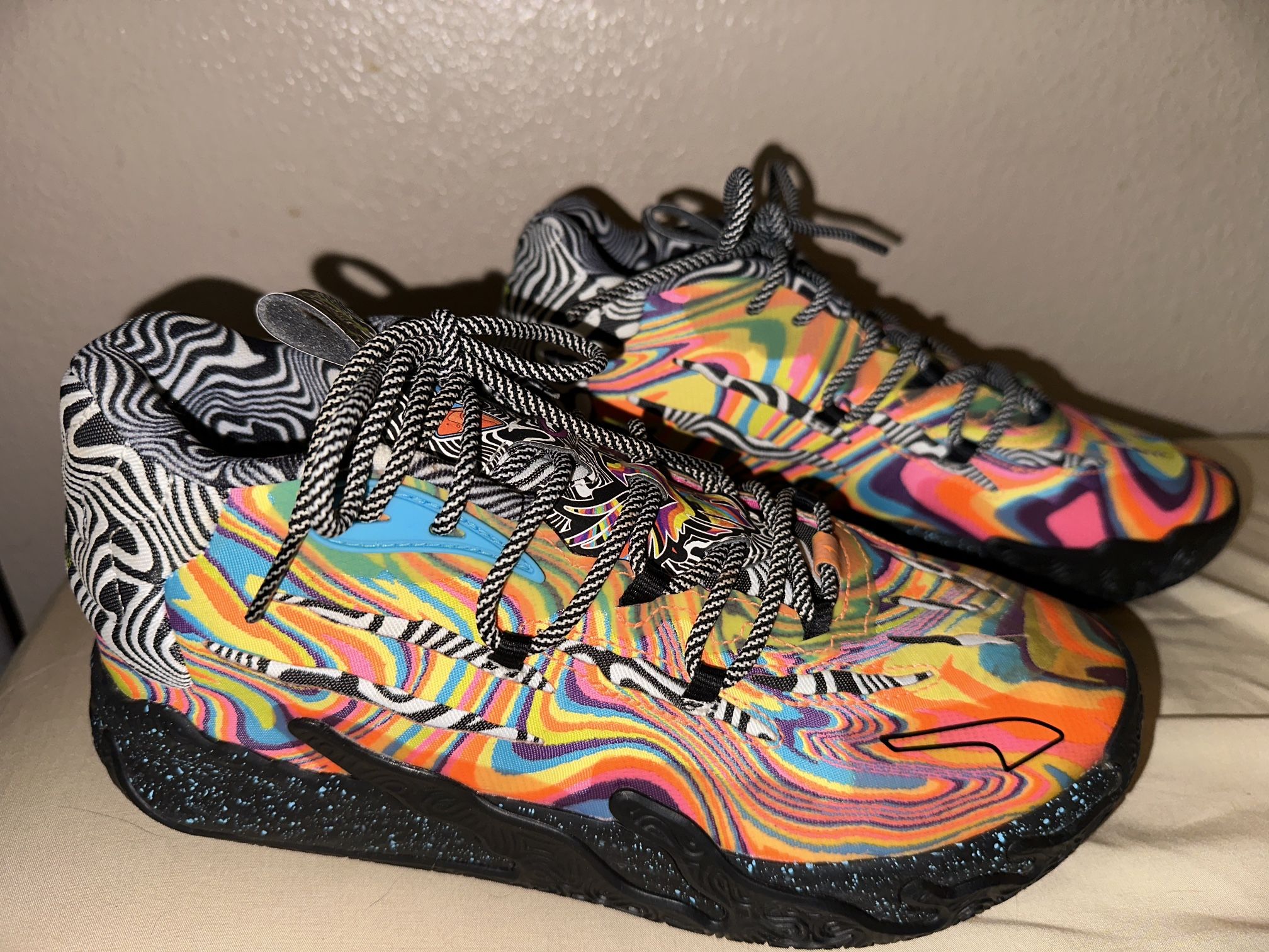 Puma Melo x Dexters Lab MB.03 Unisex Basketball Shoes Sz 7.5 ~ 379330-01 