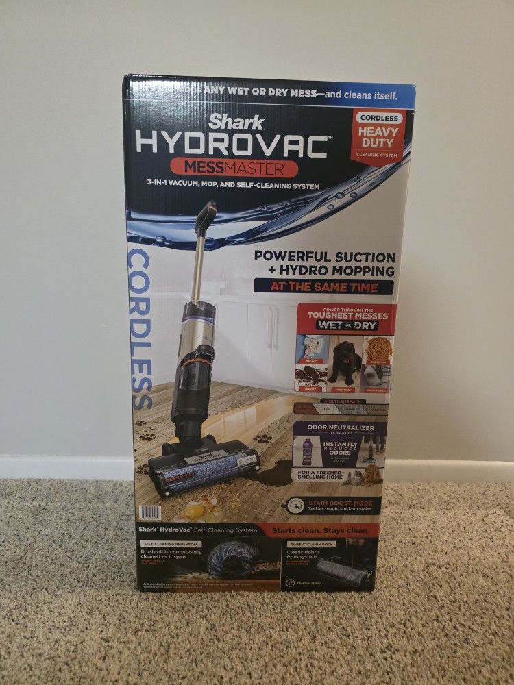 Shark HydroVac MessMaster Heavy Duty 3-in-1 Cordless Vacuum Mop and Self-Cleaning System – WD261