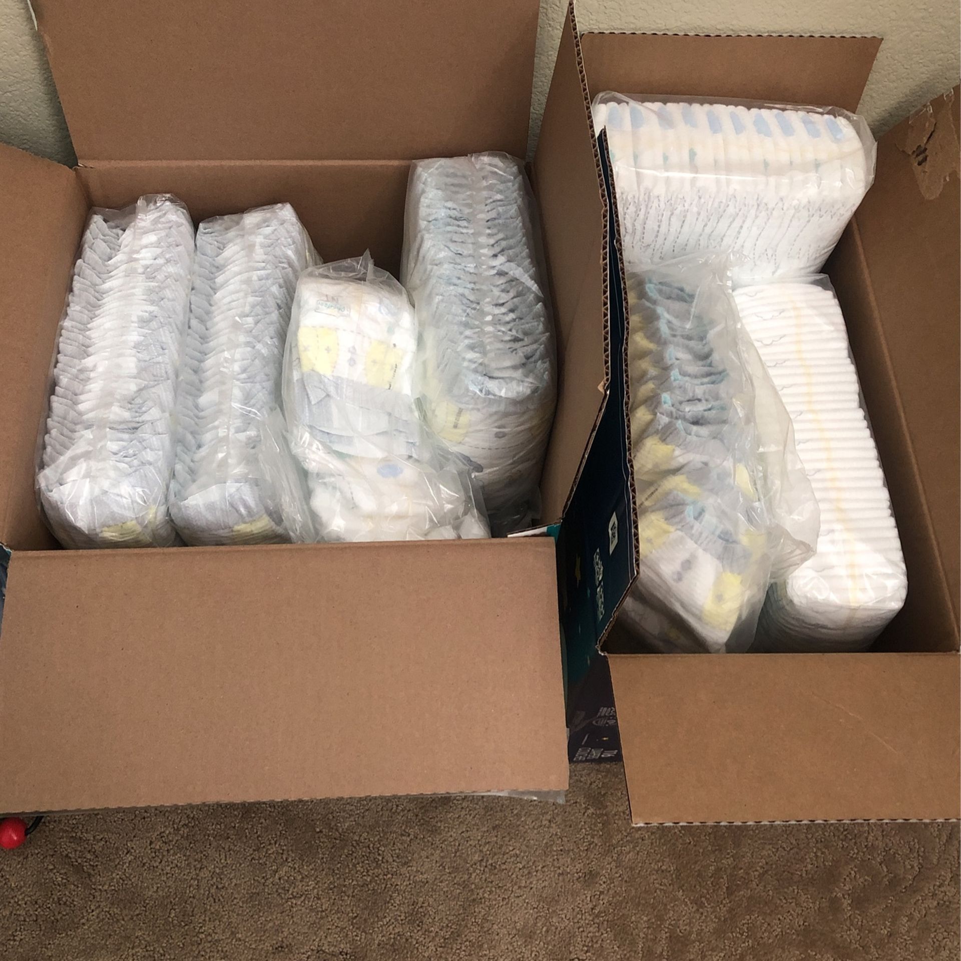 Pampers Diapers Over 300Items NB- size 2, 3 Sealed And Open Box