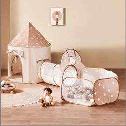 Kids Play Tent Tunnel and Ball Pit Set