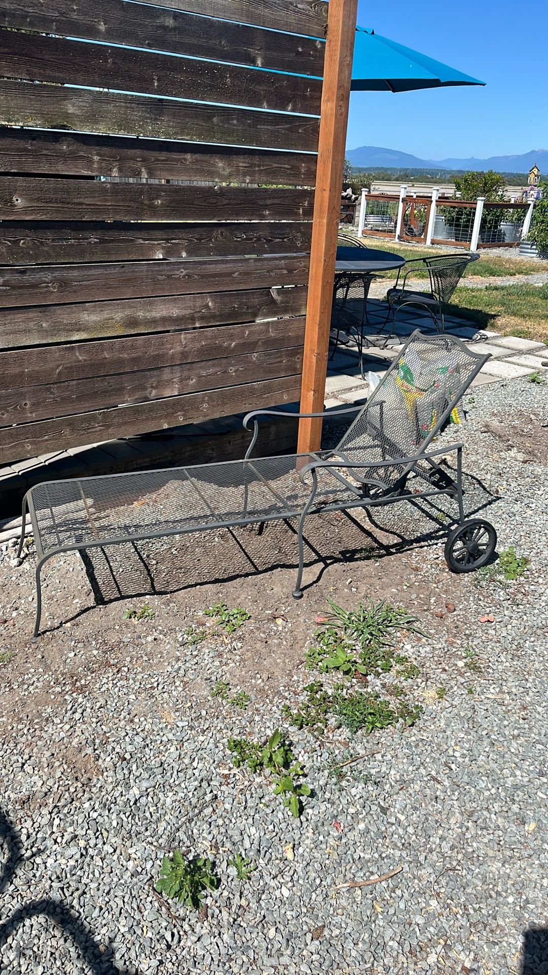 Rod Iron Chaise Lounge