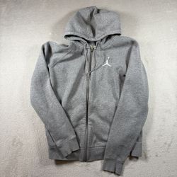 Air Jordan Nike Flight Full Zip Hoodie Sweatshirt Men’s Size M Gray Y2K#2437