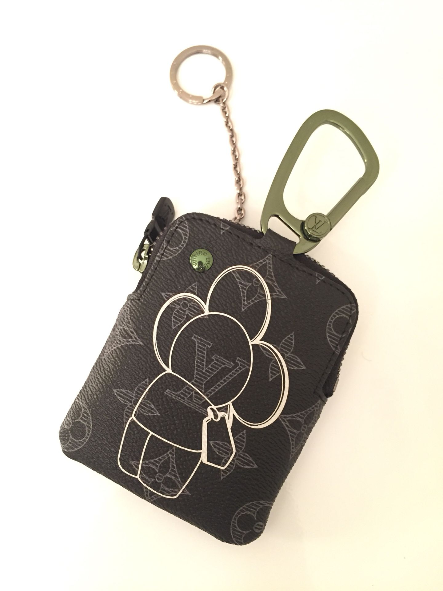 Louis Vuitton Key Holder and Bag Charm Monogram Vivienne Eclipse Black