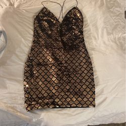 Gold Sequin Dress