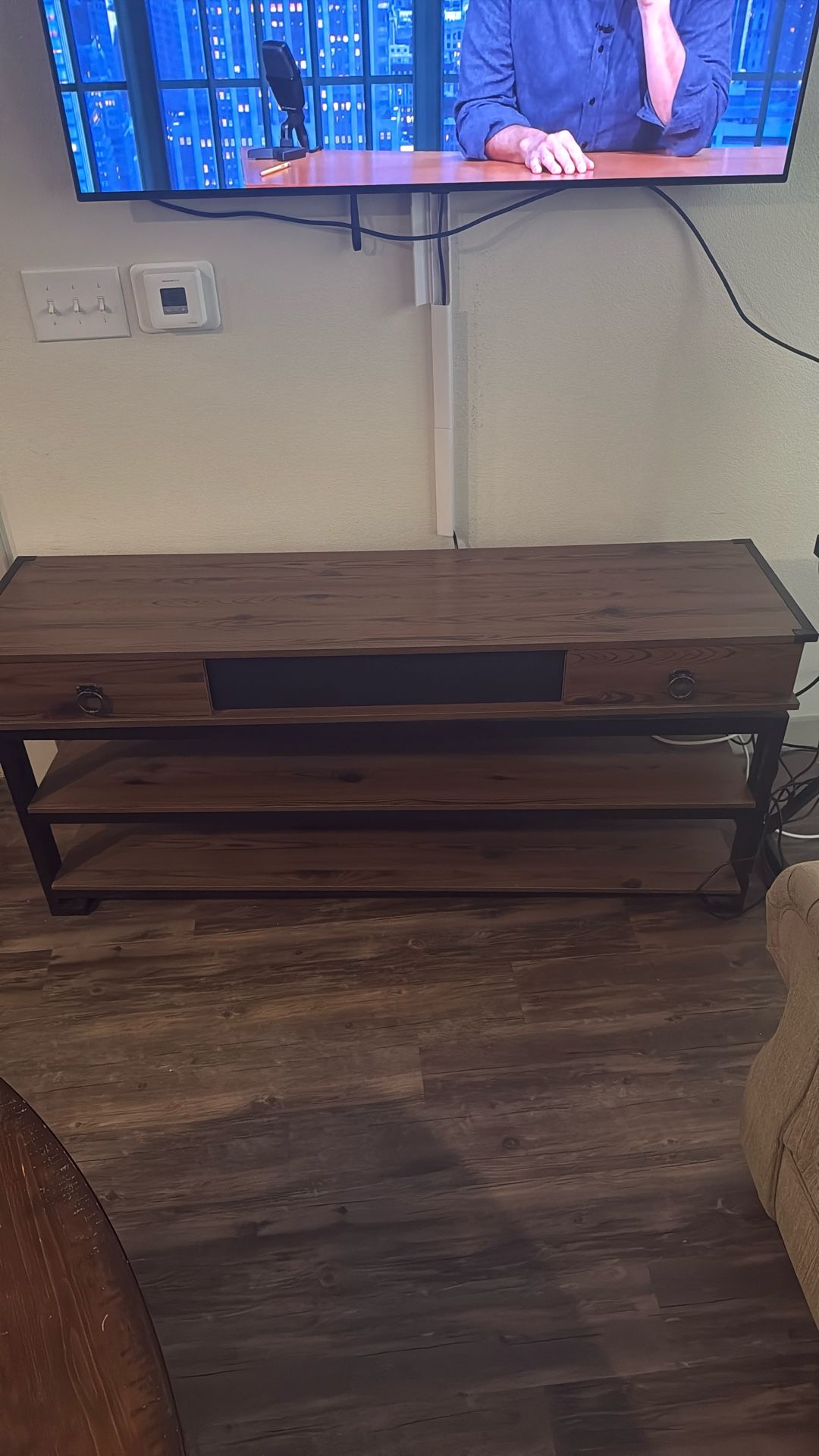 Like New Tv stand With Built In Bluetooth Speaker