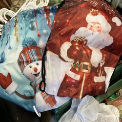 Christmas Draw String Bag