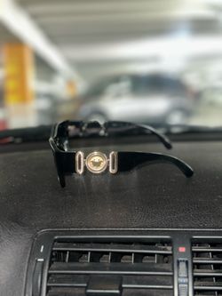 Versace Black Sunglasses with Gold Medusa Detail