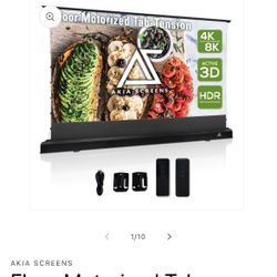 Floor Motorized Tab-Tension CineWhite® (Matte White) Projection Screen