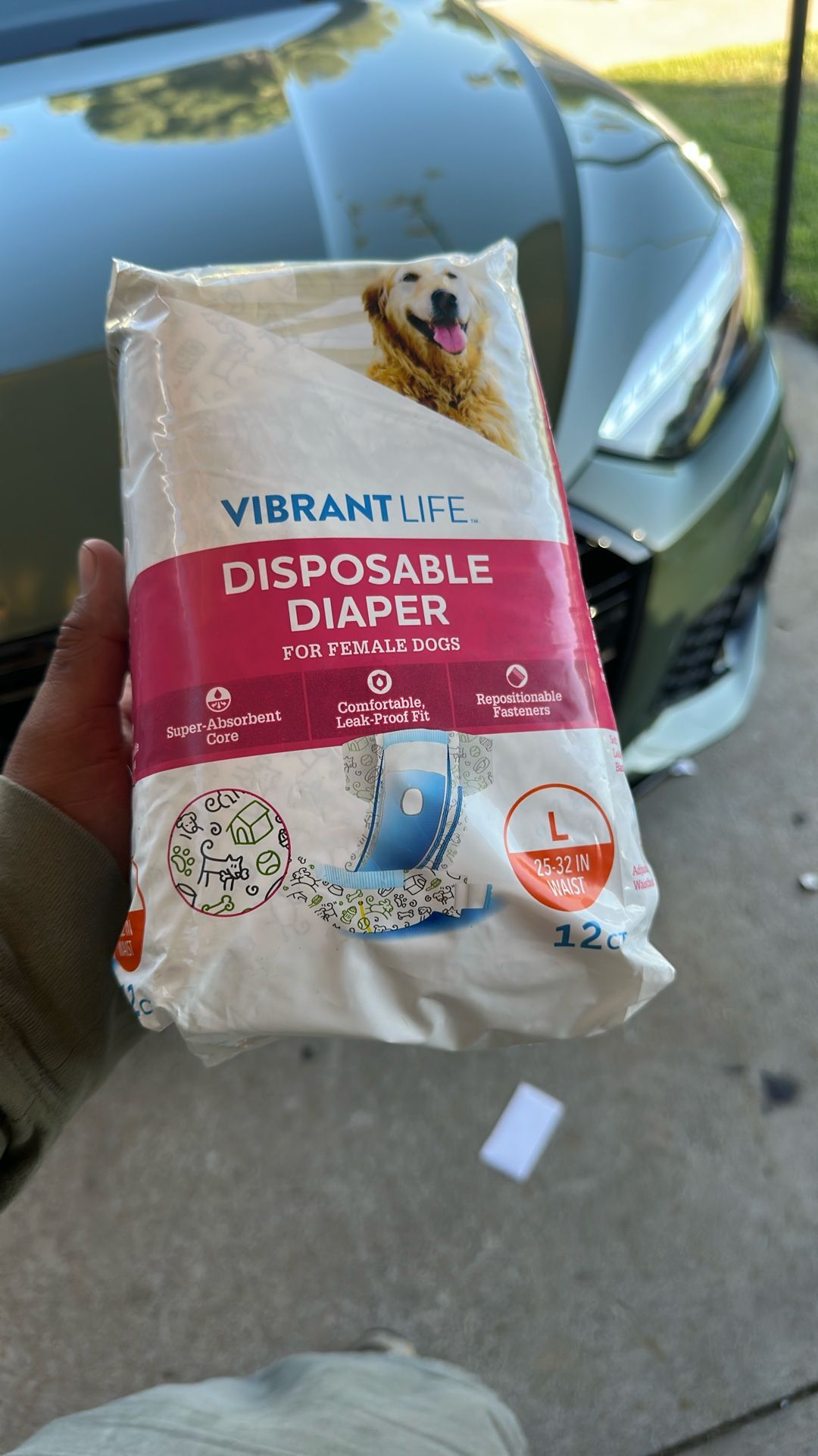 One Pack Of Disposable Diapers For Large Dog Weighs 25, 32,12 It All