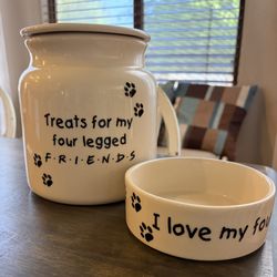“FRIENDS” Pet Jar & Bowl 