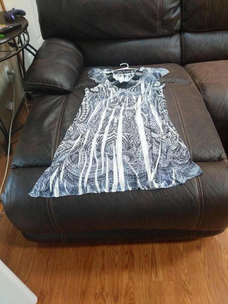 Black and White Floral Dress