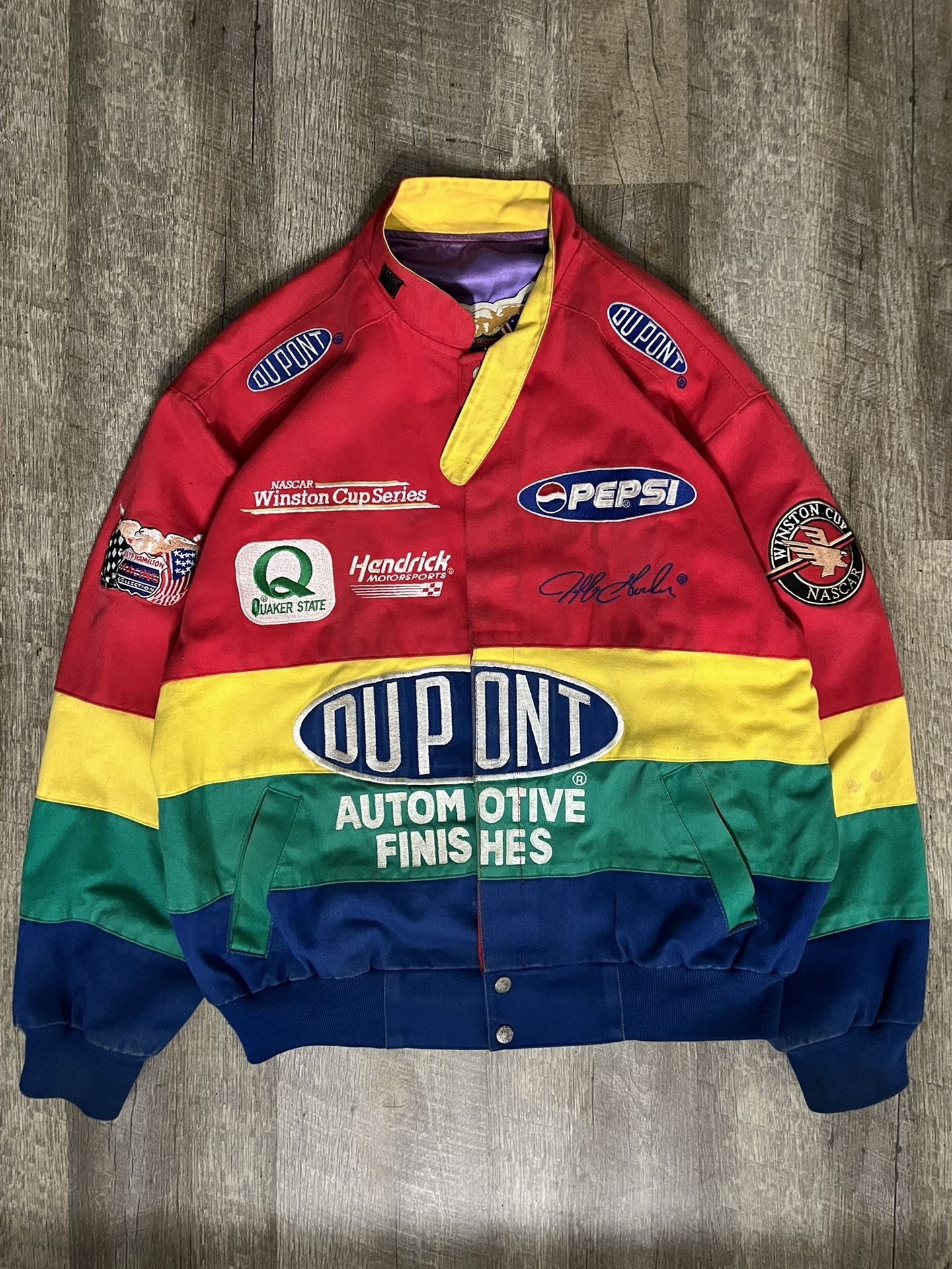 Rare 80s Jeff Hamilton X Jeff Gordon NASCAR Jacket
