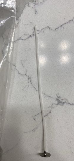 White Candle Wick with Metal Base
