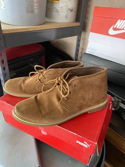 Brown suede chukka boots