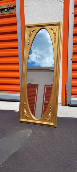 16×28 gold hanging mirror