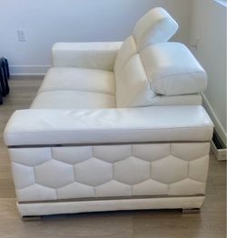 High quality genuine Italian leather love seat