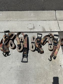 Camo Ratchet Tie Down Straps (4)