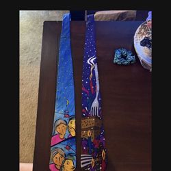 Vintage Set of 2 Apple Corporation ‘The Beatles’ 1991 100%Silk Ties-   Do You Want to  Knowna a Secret - for Beatles song released  1963 &  Birthday f
