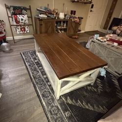 Solid Wood Distressed Coffee Table