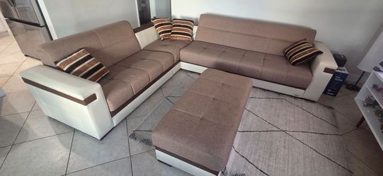 High-End Convertible Sectional Sleeper Sofa with Storage