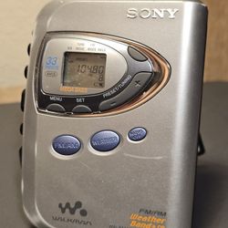 Sony Walkman WM-FX290W Cassette Tape Player AM/FM Weather Band TESTED WORKS