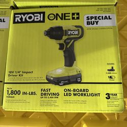 Ryobi One+ Impact 1/4