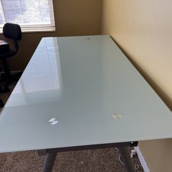 Glass Art Desk 