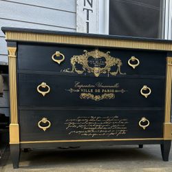 Gorgeous Navy and Gold Dresser. 42x19x31
