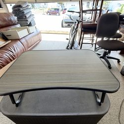 Folding Bed Tray Table / TV Snack Tray – 23.5” x 14.5” Striped Wood Top