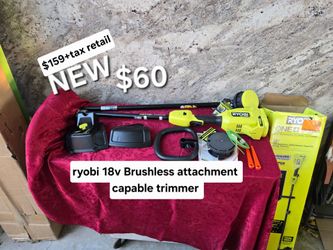 New ryobi 18v attachment capable Brushless trimmer $159+tax retail