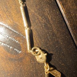 Gold Necklace Stamped Monet 