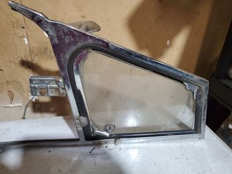 VW Bug convertible used vent window assembly with mirror