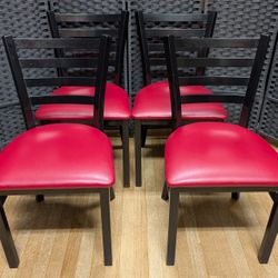Black & Red Metal Chairs