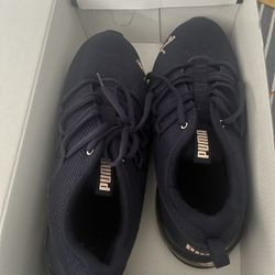 Navy Blue And Pink Puma Shoes