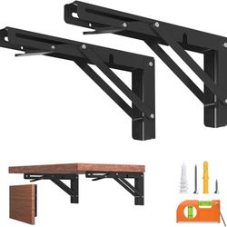 8-Inch Foldable Brackets for DIY Folding Shelves or Tables