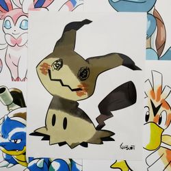 Mimikyu Pokemon Art Print