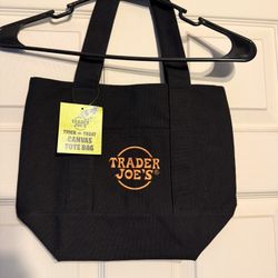 Trader Joes Black Halloween Mini Tote 