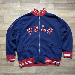 Polo Ralph Lauren track jacket mens 3XB sweater (has smoke odor)