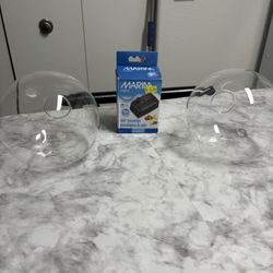 Marina Cool Air Pump Plus 2 Hanging Fish Bowls 