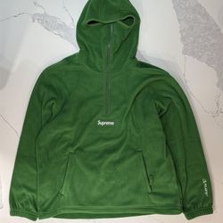 Supreme Polartec Facemask Half Zip Hooded Sweatshirt (FW24)(Green)(BRAND NEW)