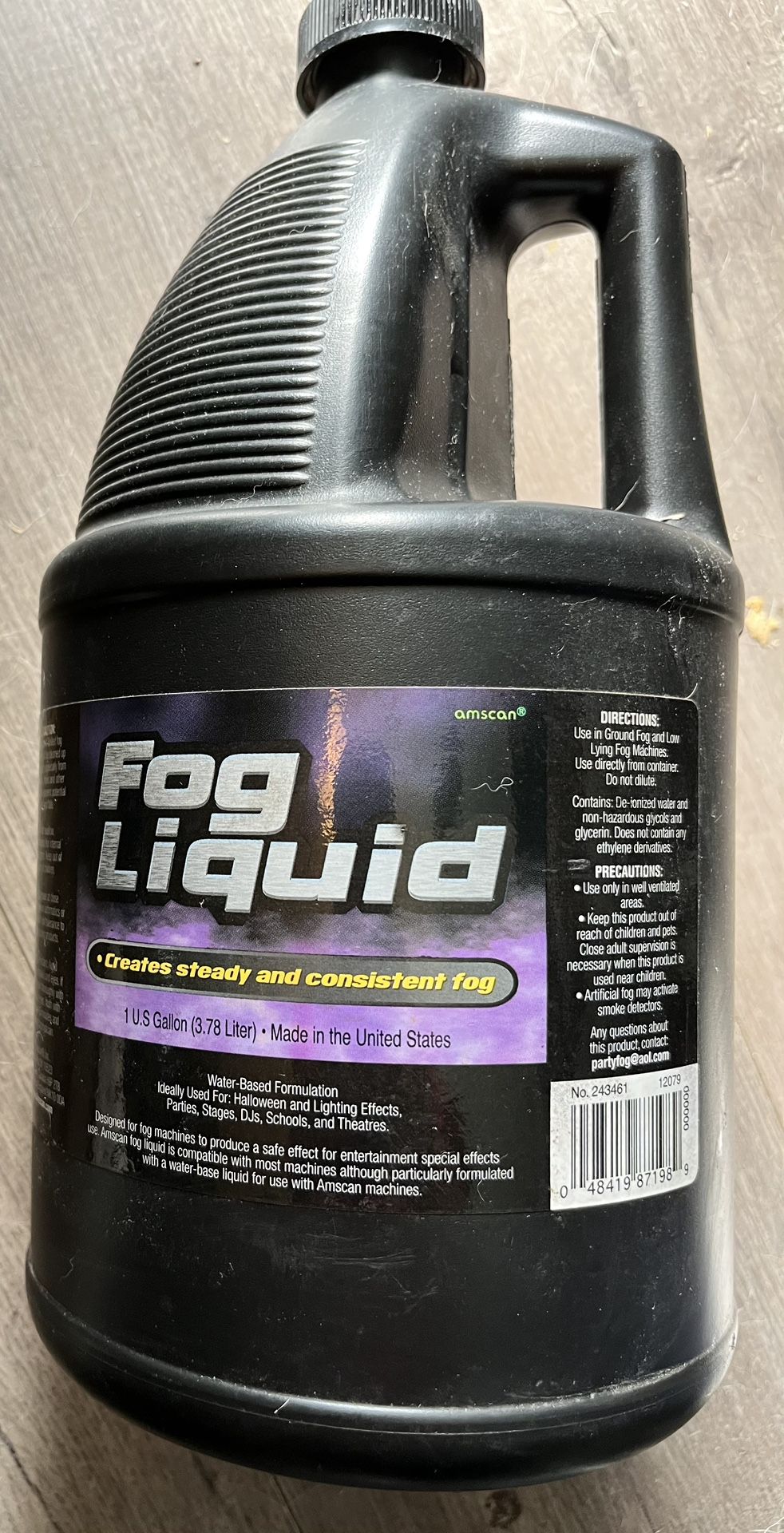 New Fog liquid 1gal For Halloween, Parties, Theater