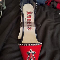 Los Angeles Angels of Anaheim High Heel Shoe Wine Bottle Holder