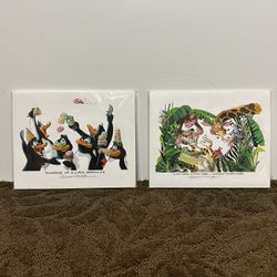 Robert Marble Hand Signed Lithograph Prints - 8x10 set of two