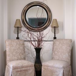 Skirted Parsons Dining Chairs - Set of 4