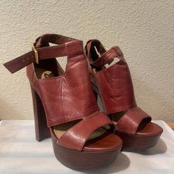 Jessica Simpson Chunky Platform Heeled Sandals, Size 6.5
