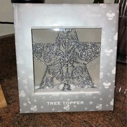 Disney Silver Glittery Tree Topper - New