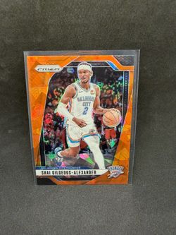Shai Gilgeous-Alexander Panini Prizm Orange Cracked Ice Card