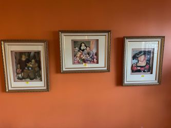 Set of Botero 3D reproduction art frame