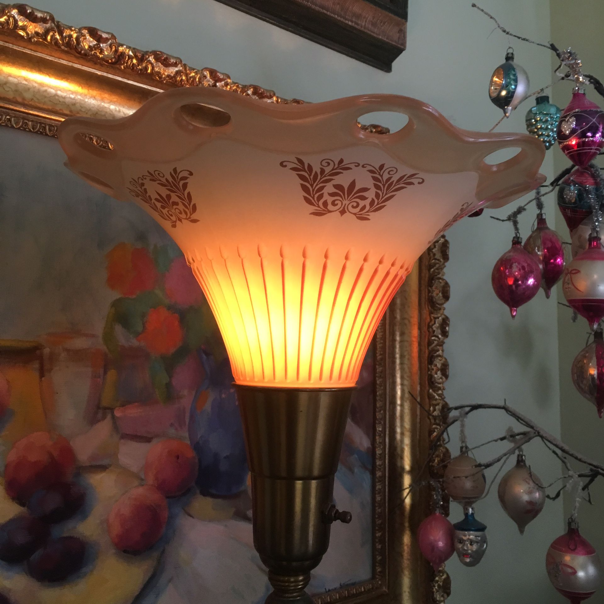 100 yr old torchiere light floor lamp antique lighting